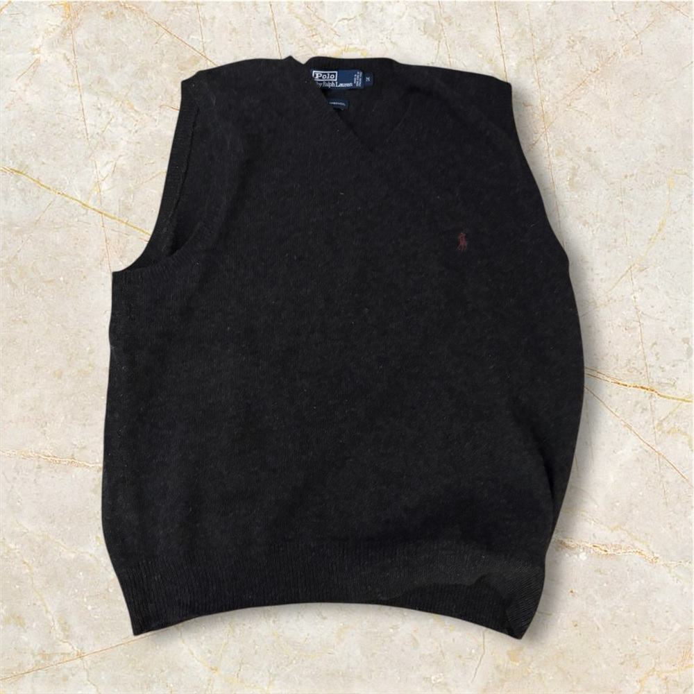 Polo Ralph Lauren Men's Black V-Neck Sweater Vest